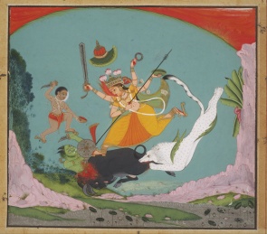 Maker_unknown,_India_-_The_Great_Goddess_Durga_Slaying_the_Buffalo_Demon_(Mahishasuramardini)_-_Google_Art_Project